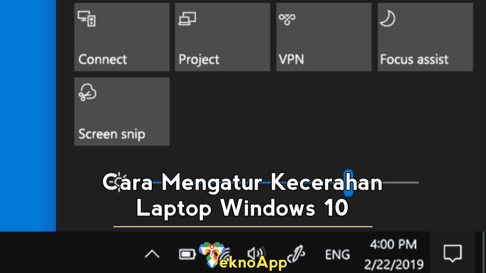 Cara Mengatur Kecerahan Laptop Windows 10