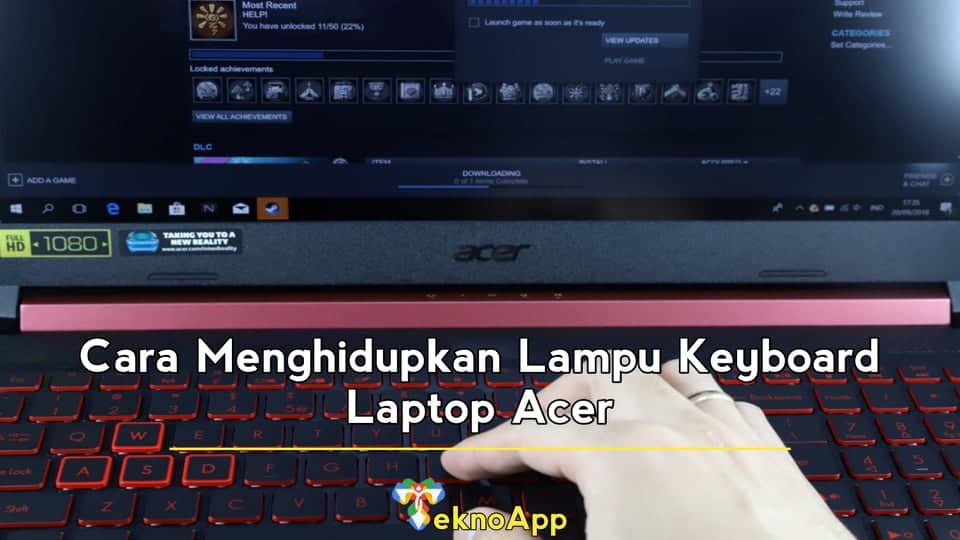 cara menghidupkan lampu keyboard laptop acer