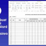langkah-langkah membuat tabel pada microsoft word