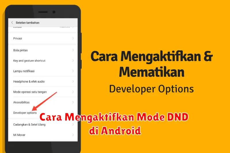 Cara Mengaktifkan Mode DND di Android