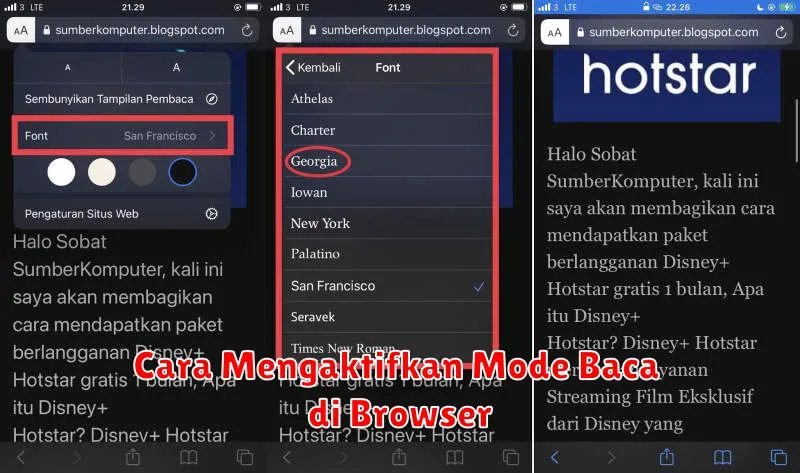 Cara Mengaktifkan Mode Baca di Browser