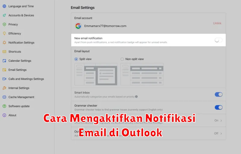 Cara Mengaktifkan Notifikasi Email di Outlook