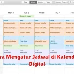 Cara Mengatur Jadwal di Kalender Digital