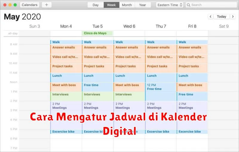 Cara Mengatur Jadwal di Kalender Digital