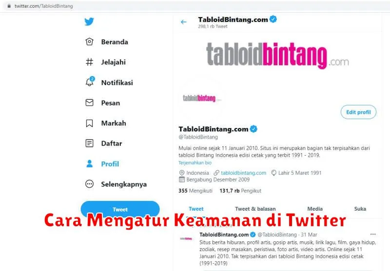 Cara Mengatur Keamanan di Twitter