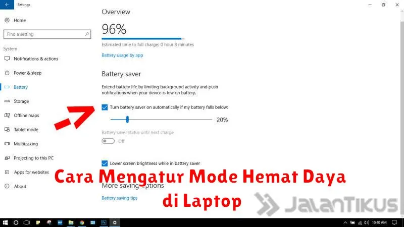 Cara Mengatur Mode Hemat Daya di Laptop