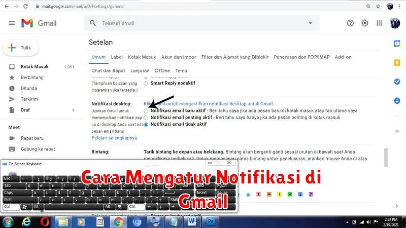 Cara Mengatur Notifikasi di Gmail