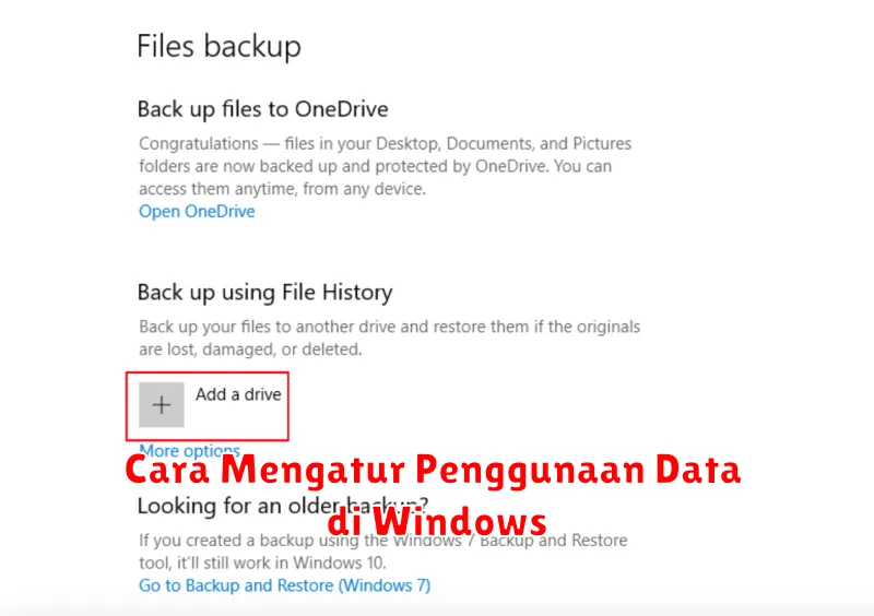 Cara Mengatur Penggunaan Data di Windows