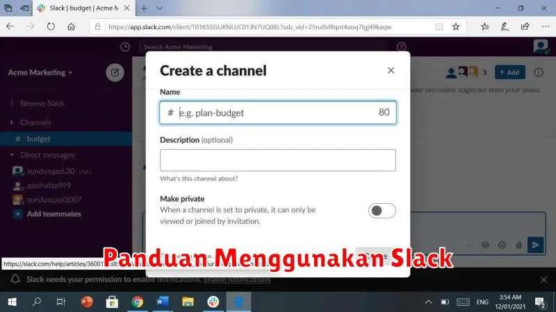 Panduan Menggunakan Slack