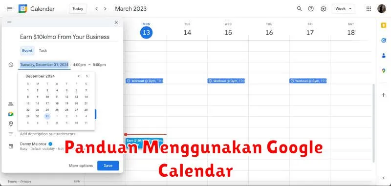 Panduan Menggunakan Google Calendar