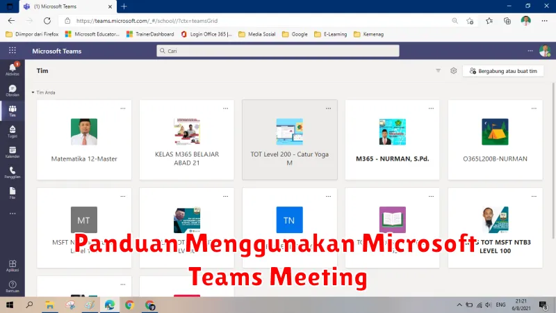 Panduan Menggunakan Microsoft Teams Meeting