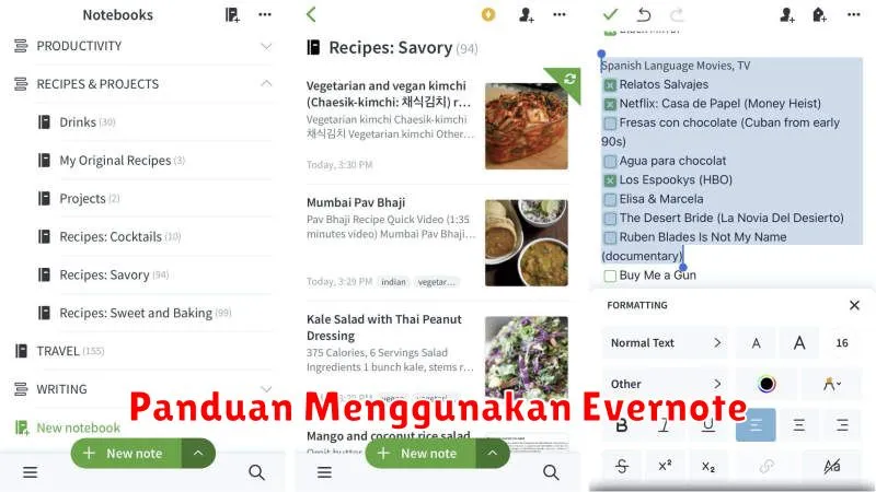 Panduan Menggunakan Evernote