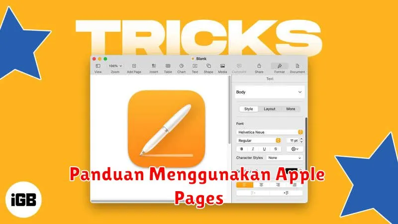 Panduan Menggunakan Apple Pages