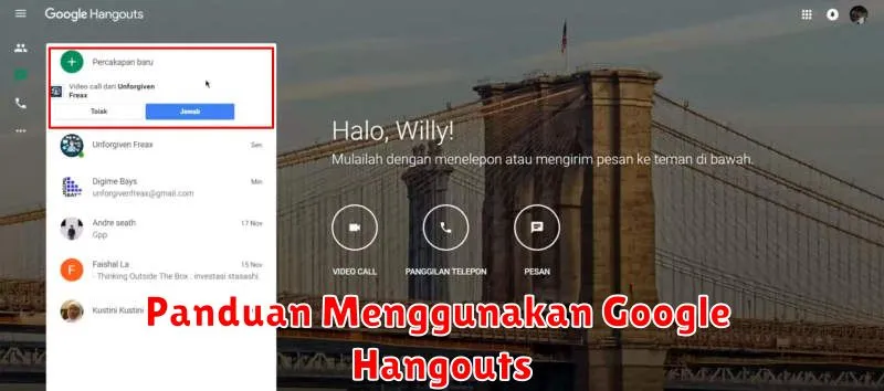 Panduan Menggunakan Google Hangouts